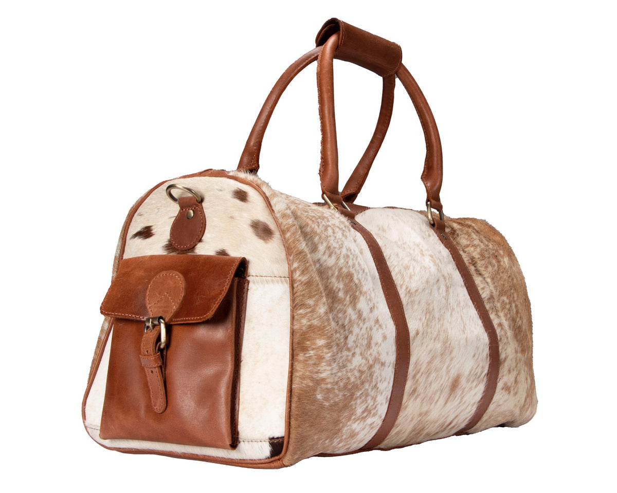 Cowhide duffle bag discount wholesale