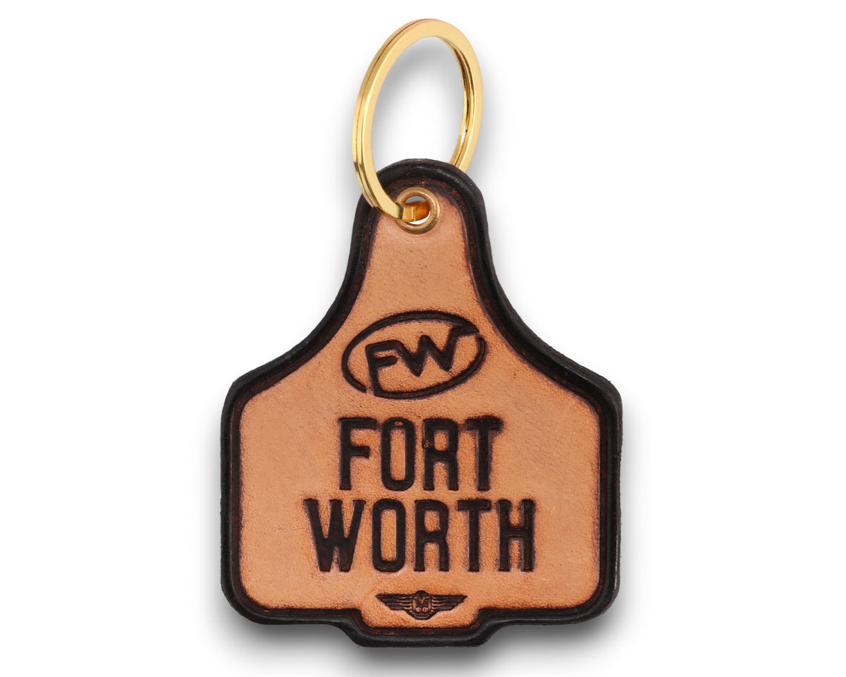 Fort Worth Natural Branded Ear Tag Key Rings – Greg Grant Saddlery