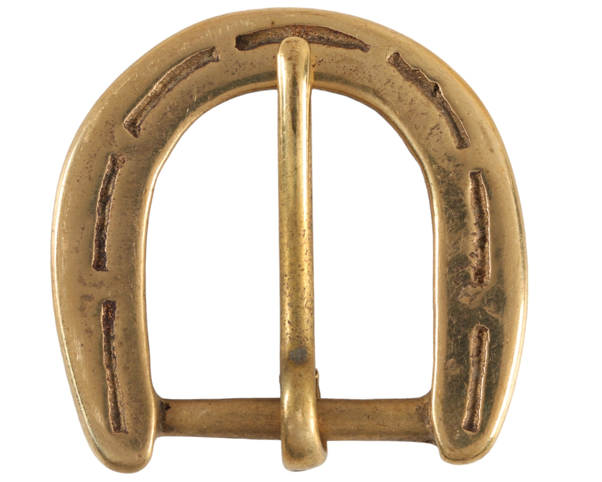 Large Brass Horseshoe Belt Buckle – Harkensback