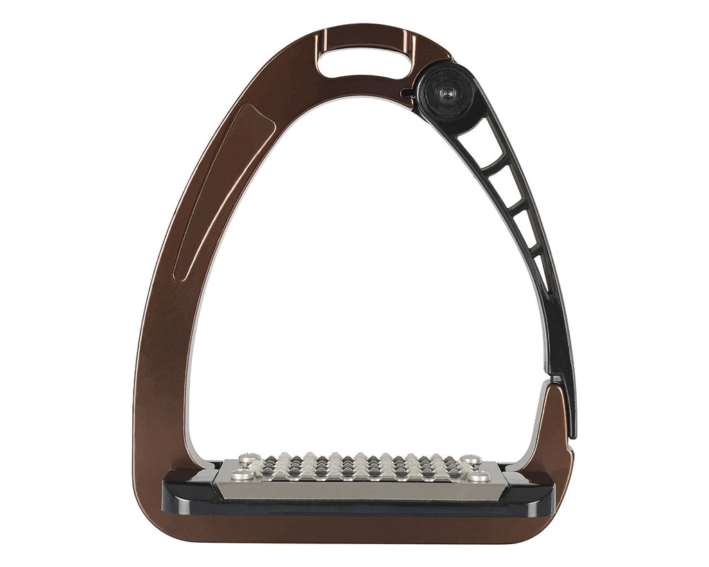 Acavallo Arena Alupro Safety Aluminium Stirrups - Brown