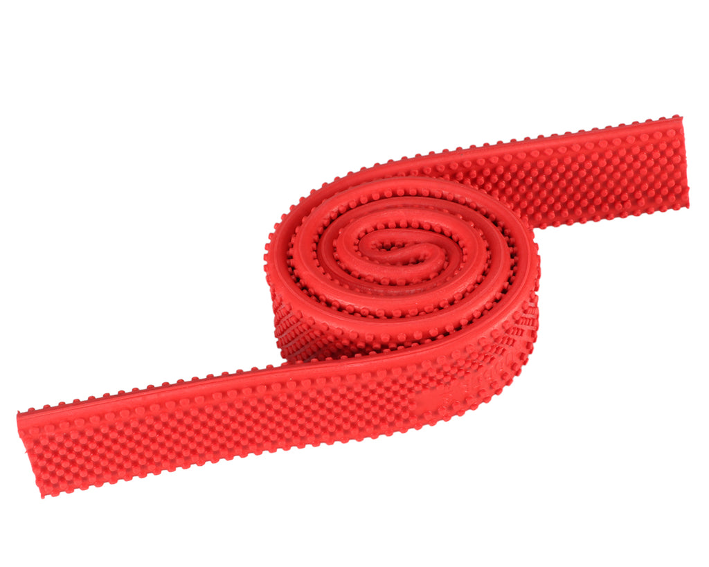 Rubber Rein Grips w/Small Pimple Grip - 3/4" in Red