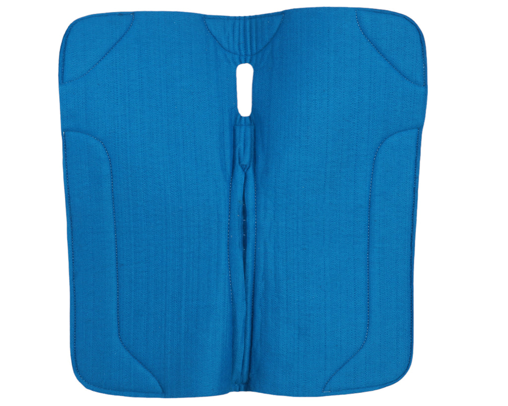 Fort Worth Feather Tooled Felt Saddle Pad - Turquoise