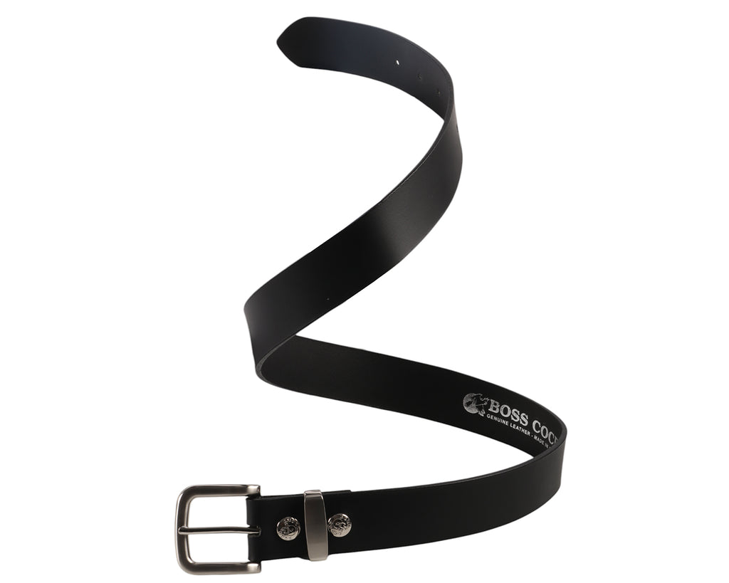 Boss Cocky Asher Belt 40mm - Black Leather