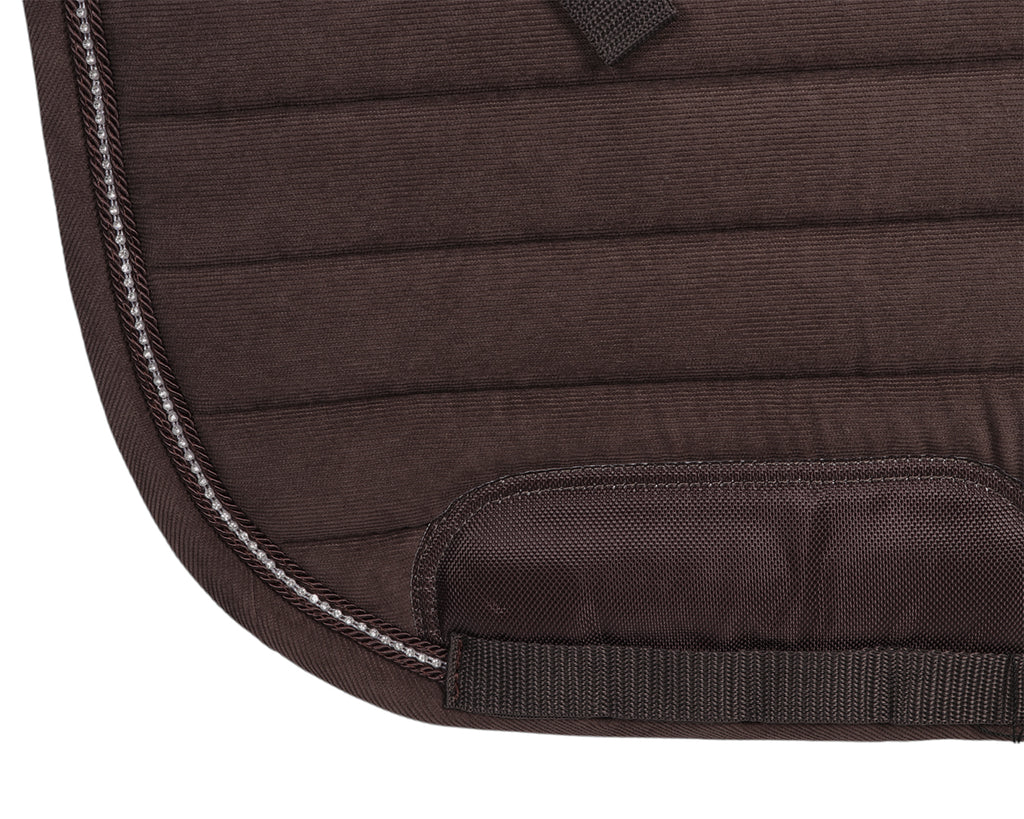 Equipad Corduroy Dressage Saddle Pad - Brown