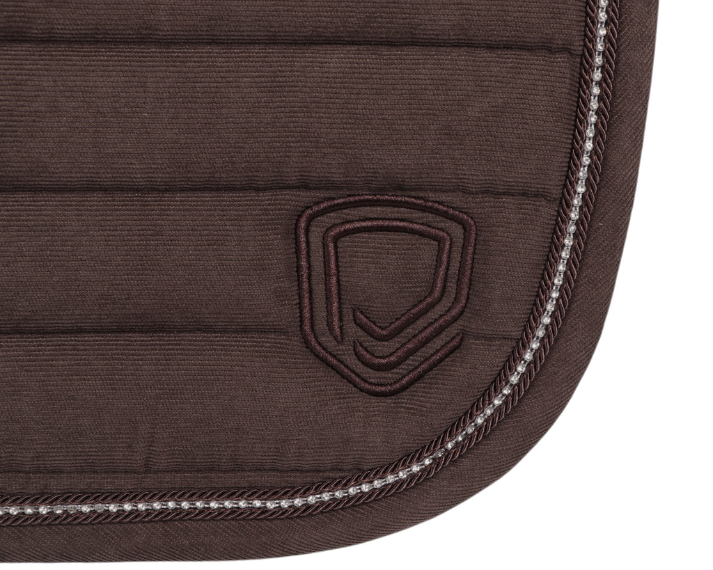 Equipad Corduroy Dressage Saddle Pad - Brown