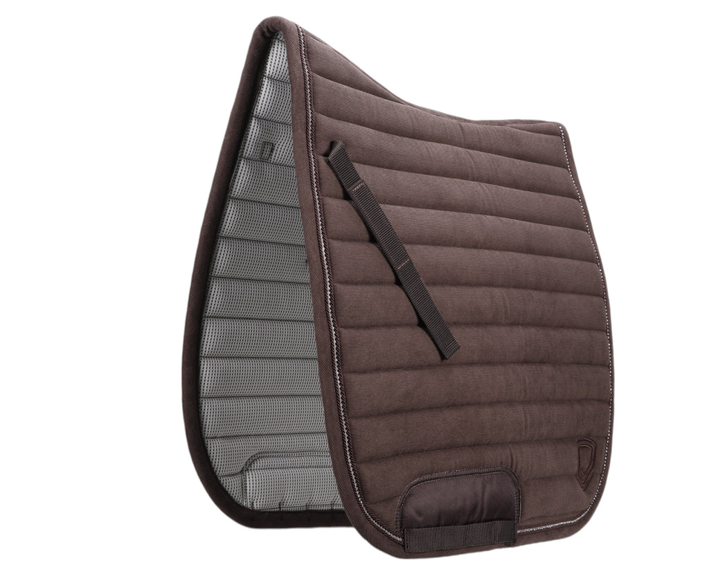 Equipad Corduroy Dressage Saddle Pad - Brown