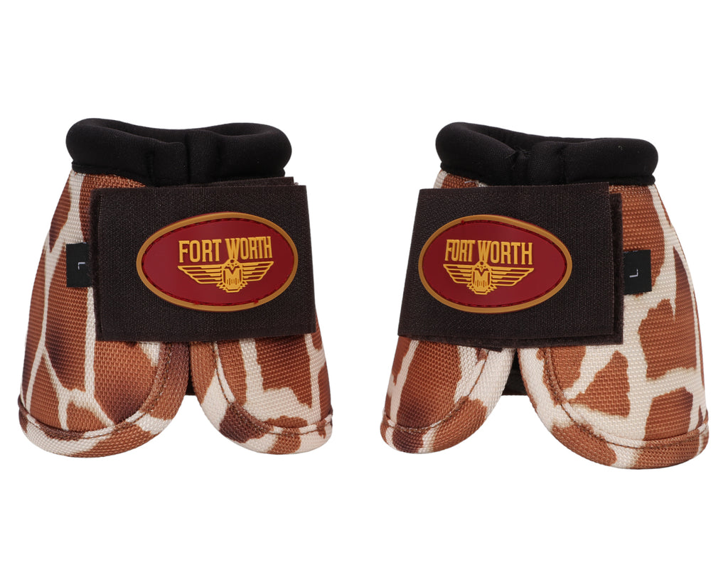 Fort Worth Ballistic No-Turn Bell Boots Giraffe - Limited Edition