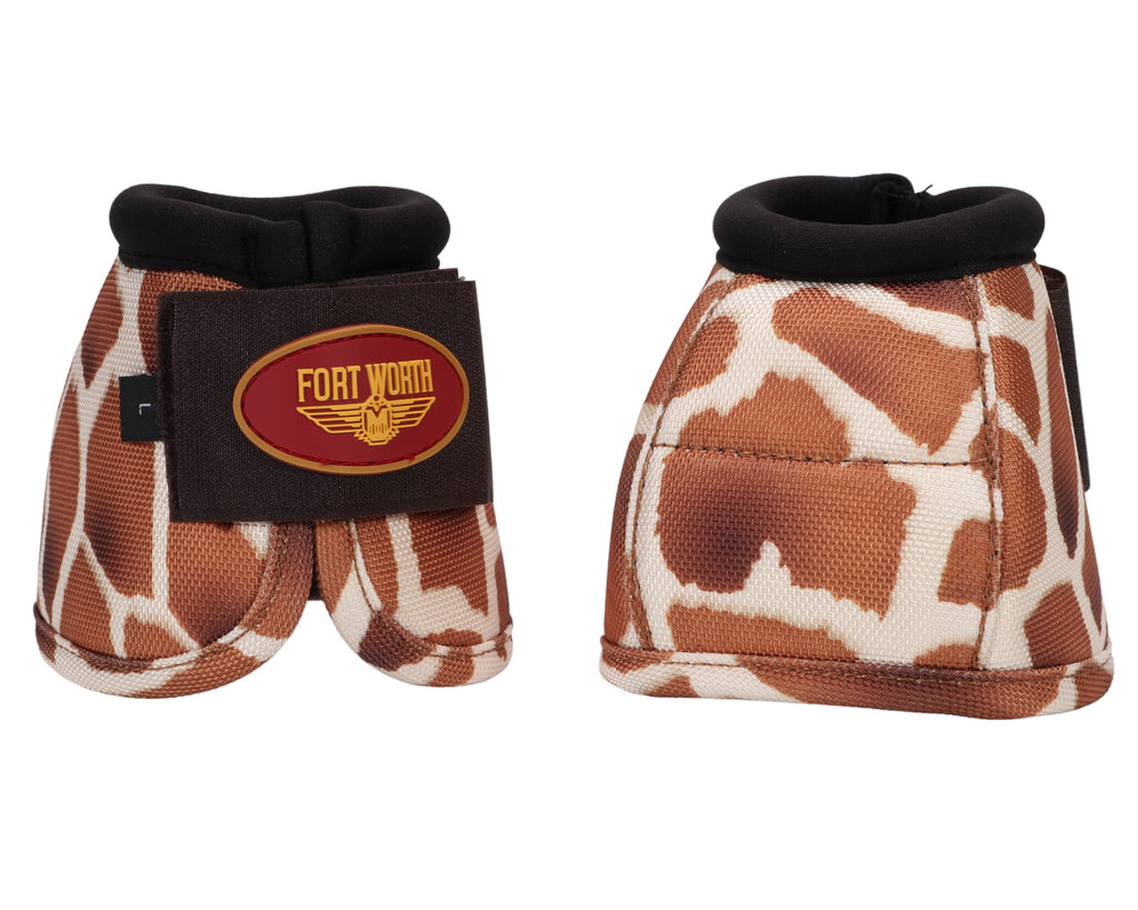 Fort Worth Ballistic No-Turn Bell Boots Giraffe - Limited Edition