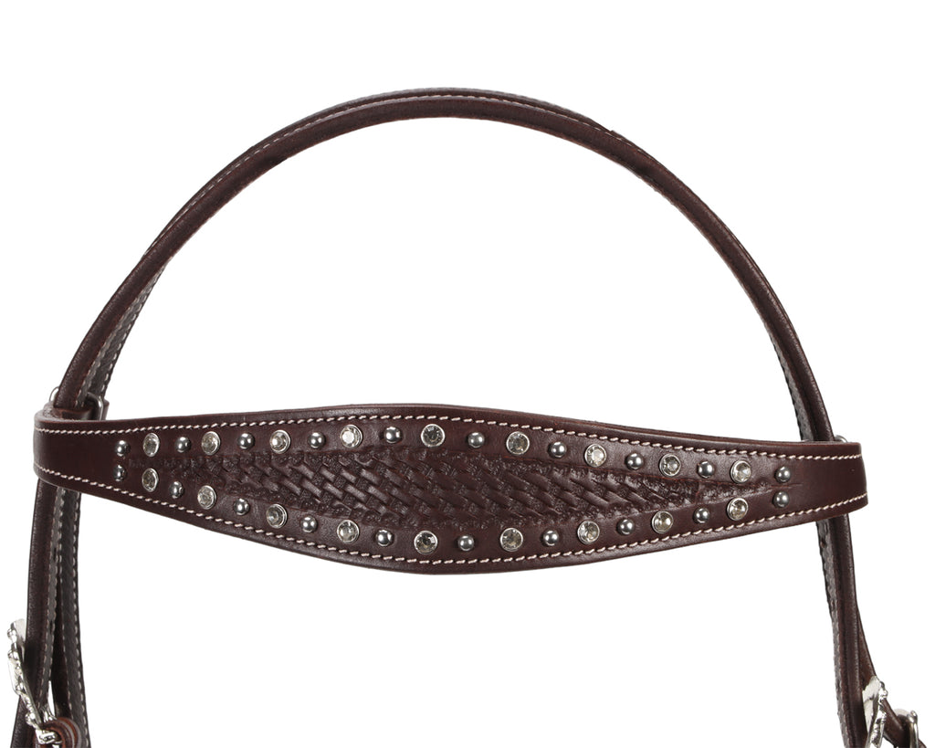 Fort Worth Basket Weave Jewel Headstall