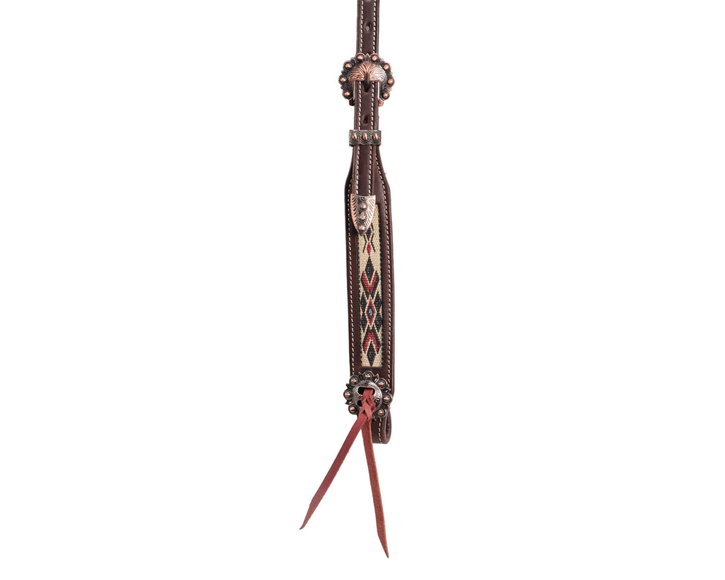 Fort Worth Navajo Brow Headstall - Brown