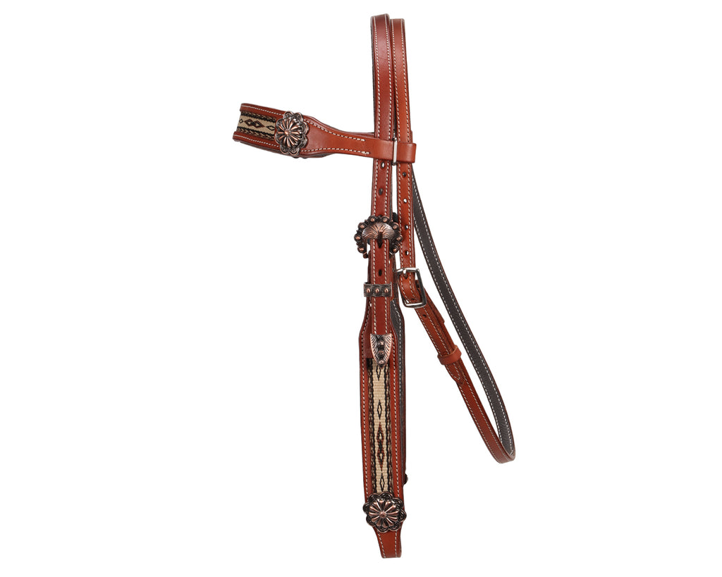 Fort Worth Navajo Brow Headstall - Light Brown