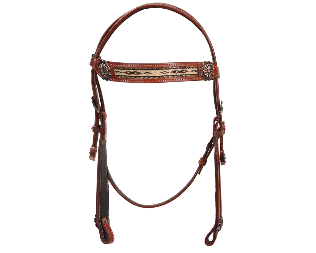 Fort Worth Navajo Brow Headstall - Light Brown