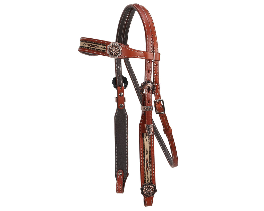 Fort Worth Navajo Brow Headstall - Light Brown