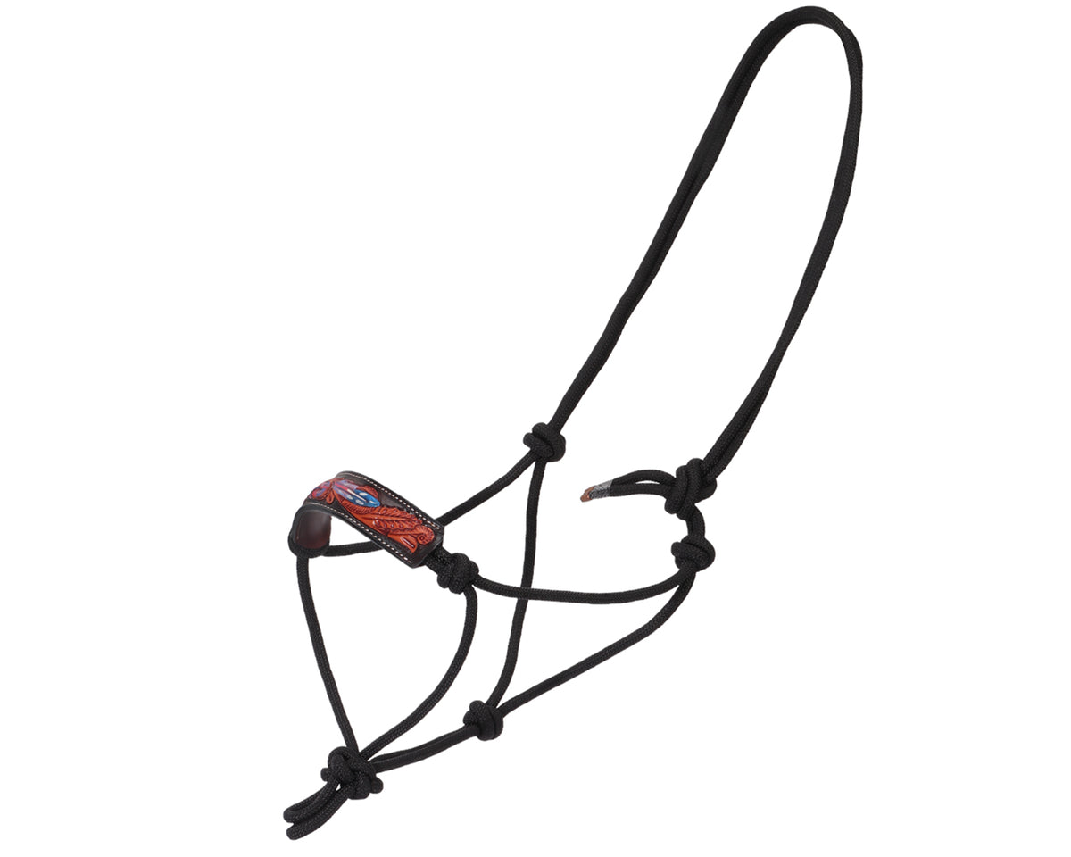 Fort Worth Rope Halter Leather Nose - Pink Apache – Greg Grant Saddlery