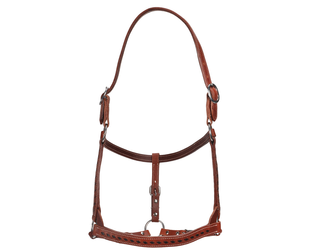 Fort Worth Mika Leather Halter - Brown Buckstitched