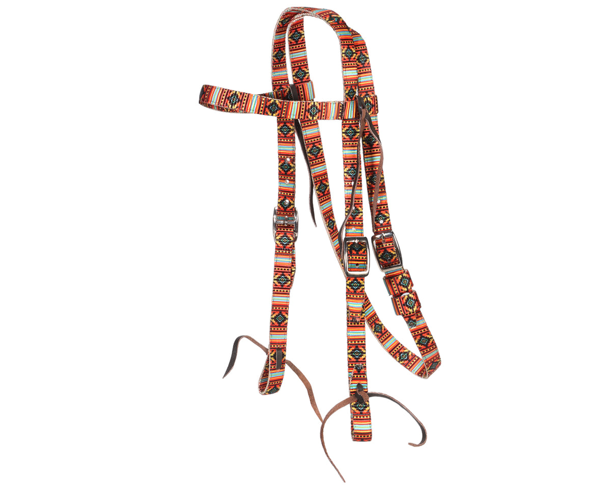 Fort Worth Printed Headstall - Nicoma – Greg Grant Saddlery