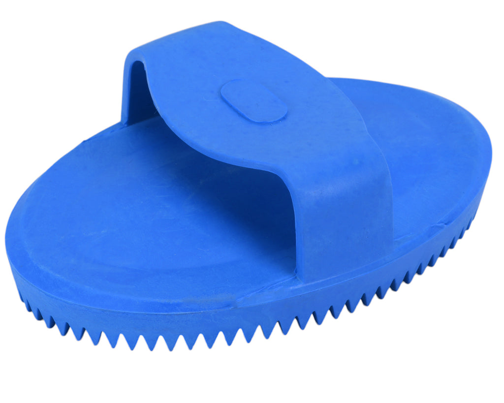 Rubber Curry Comb - Blue