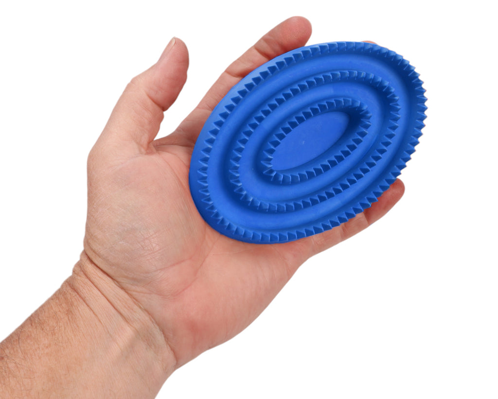 Rubber Curry Comb - Blue