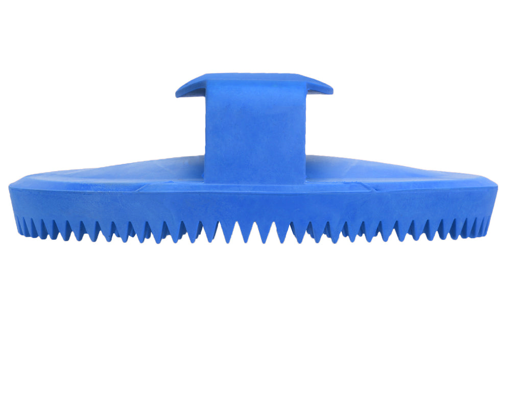 Rubber Curry Comb - Blue