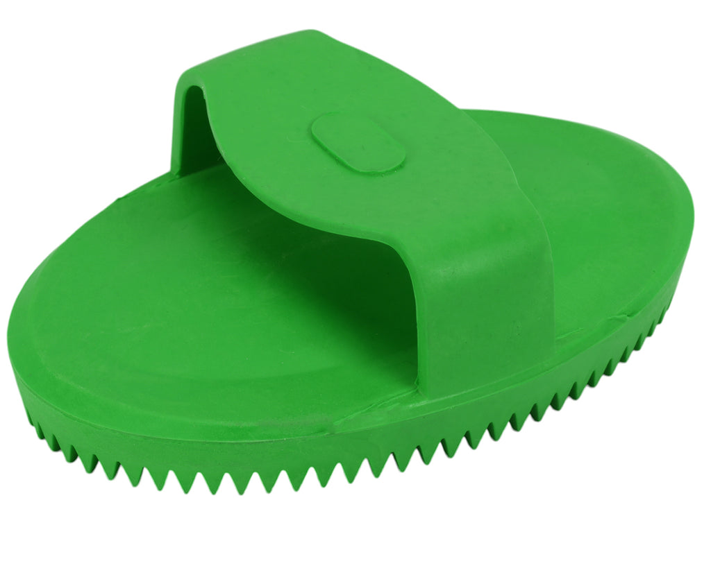 Rubber Curry Comb - Green