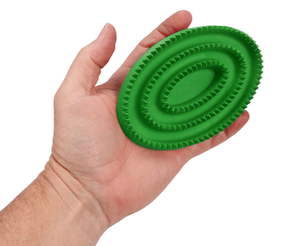 Rubber Curry Comb - Green