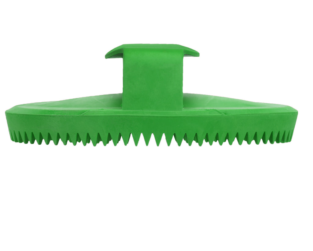 Rubber Curry Comb - Green