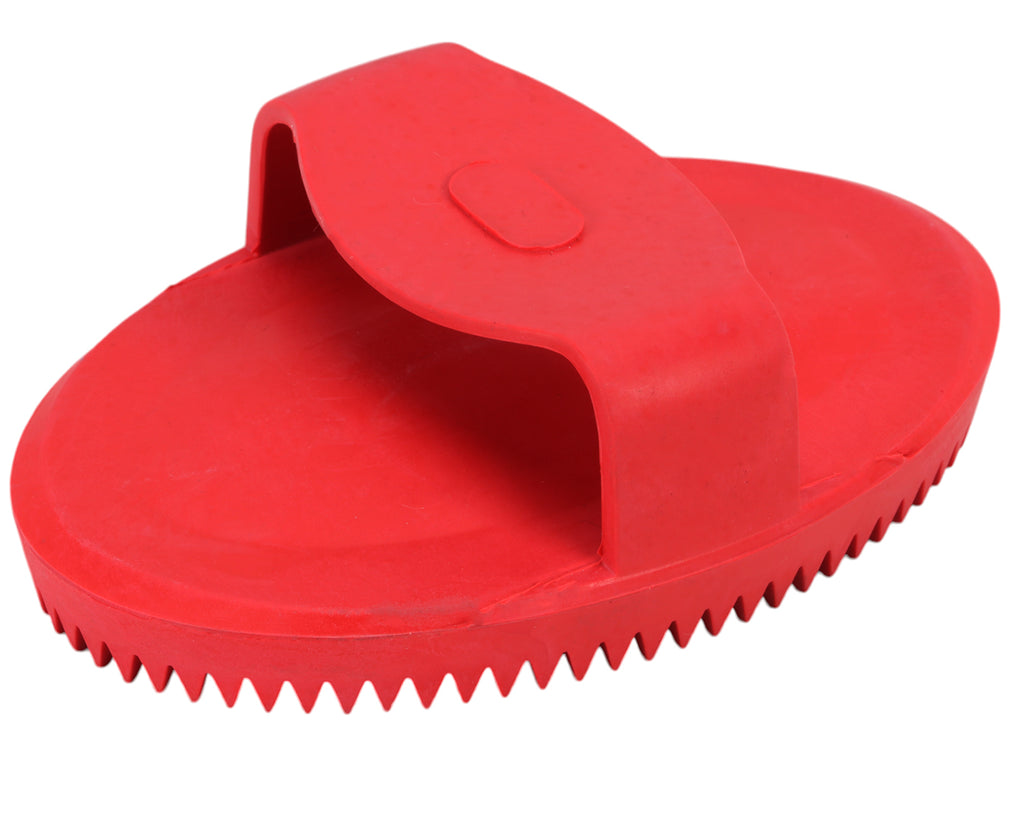 Rubber Curry Comb - Red