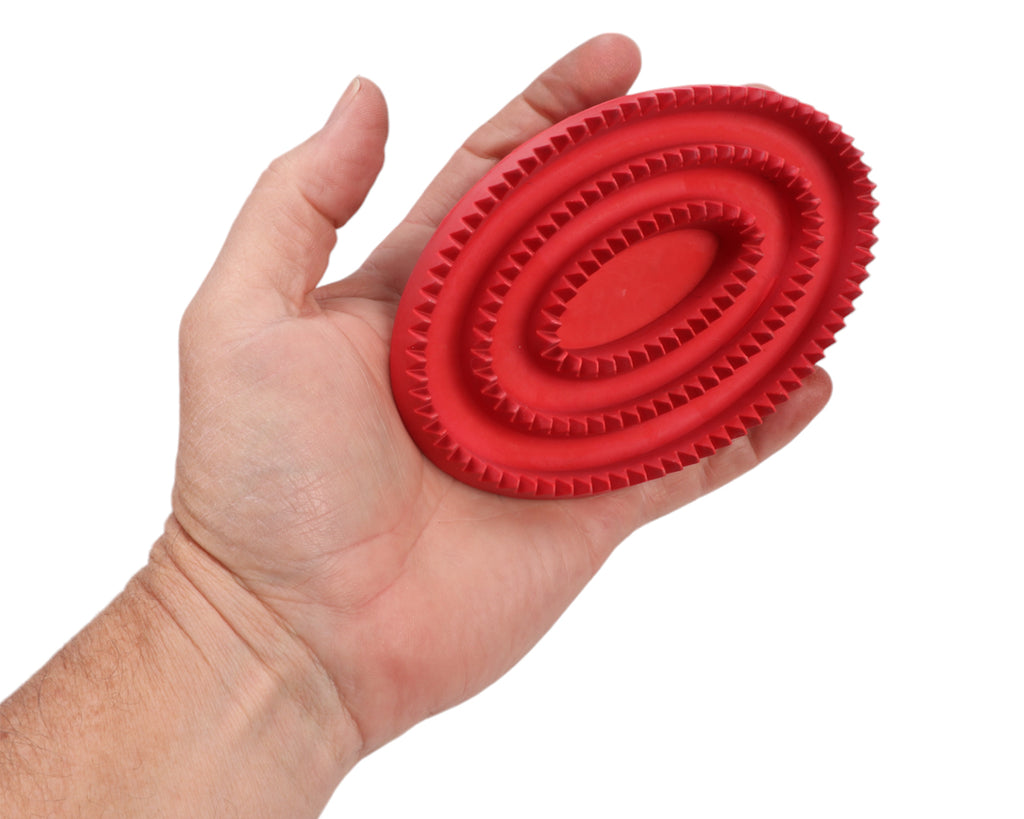 Rubber Curry Comb - Red