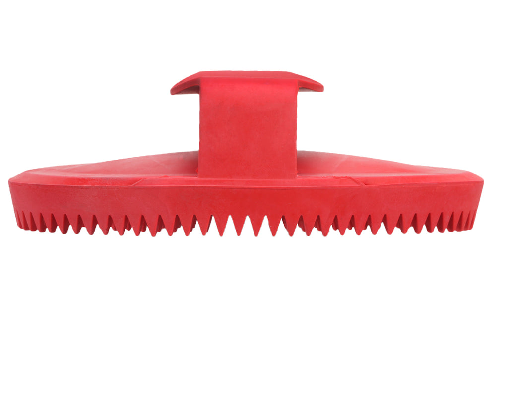 Rubber Curry Comb - Red