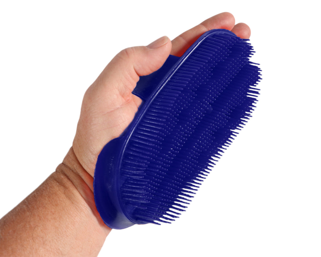 Plastic Massage Curry Comb - Blue