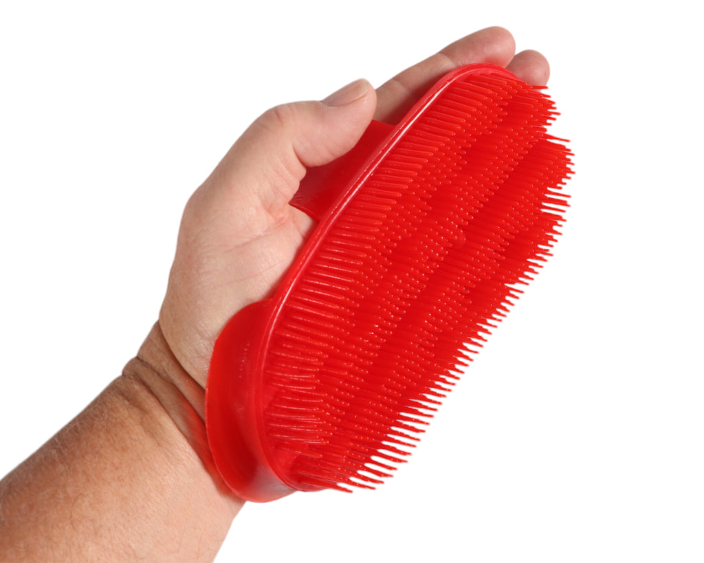 Plastic Massage Curry Comb - Red