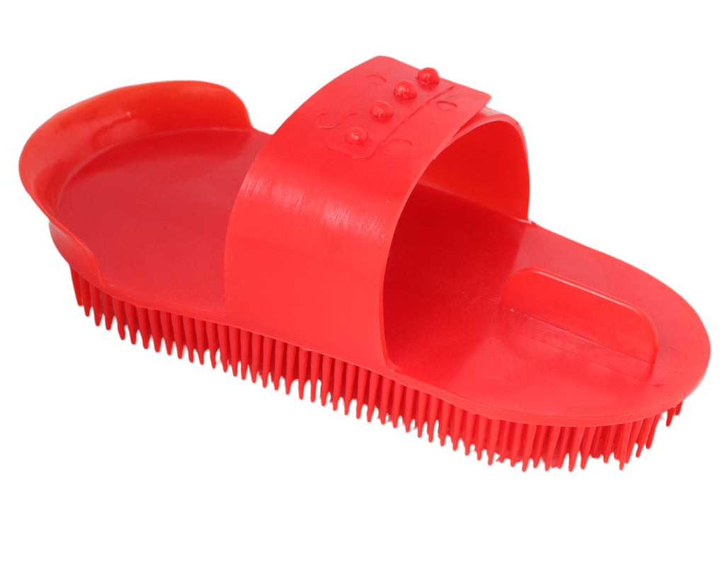 Plastic Massage Curry Comb - Red