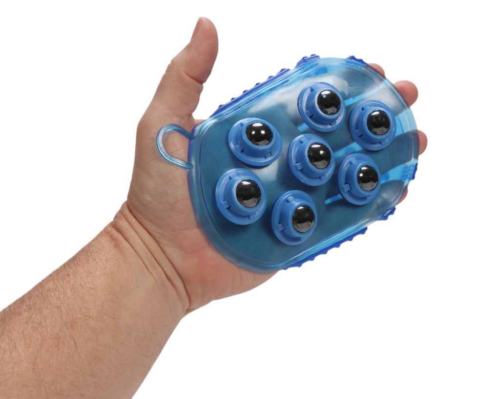 Magnetic Ball Massage Comb - Blue