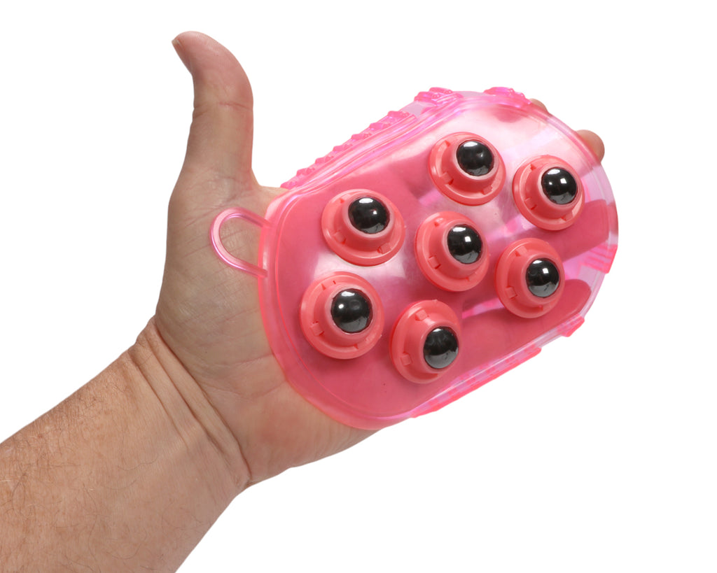 Magnetic Ball Massage Comb - Pink