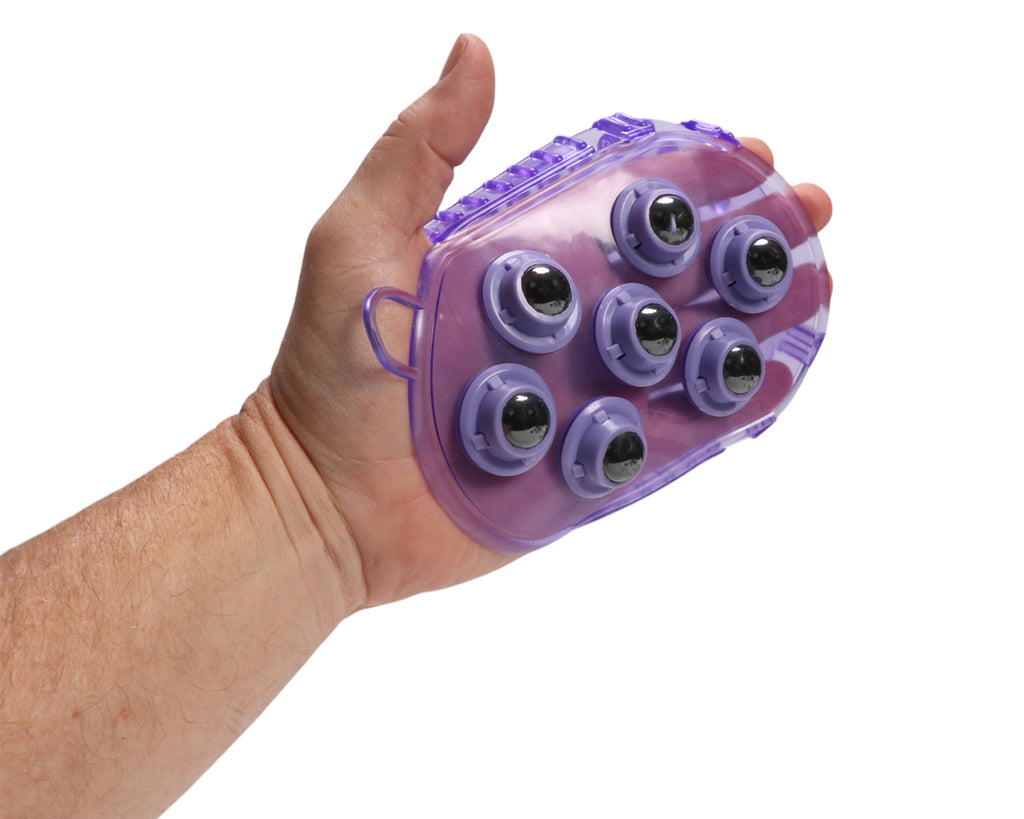 Magnetic Ball Massage Comb - Purple