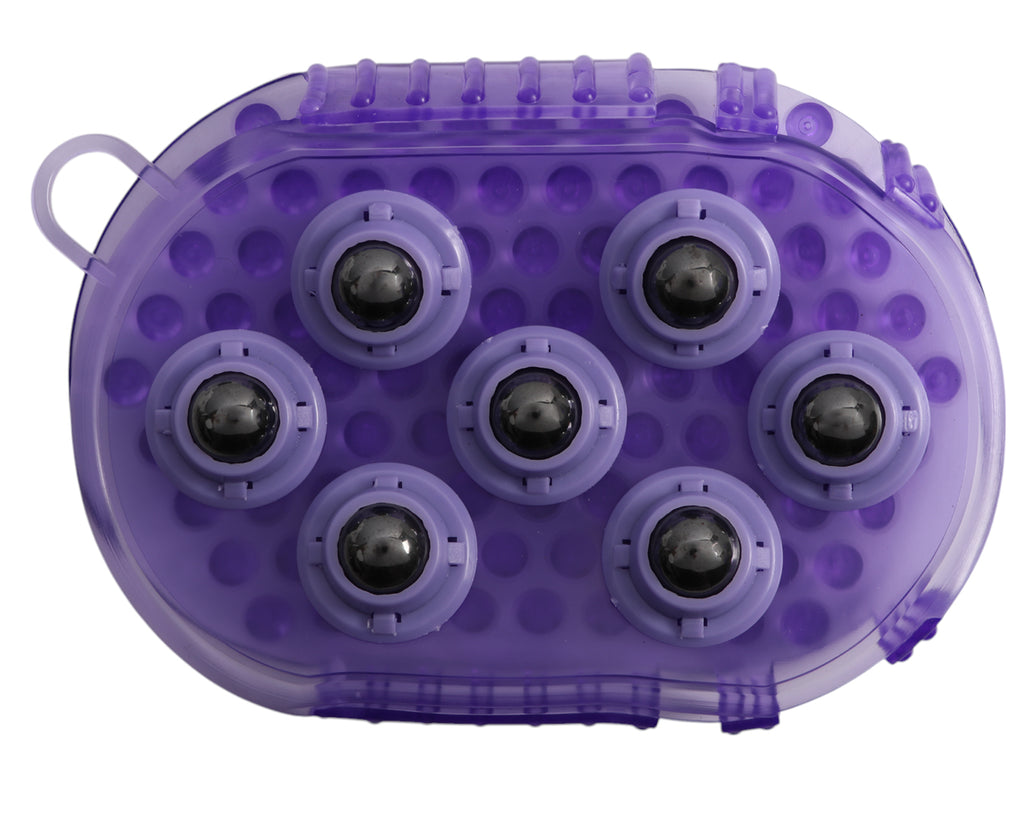 Magnetic Ball Massage Comb - Purple