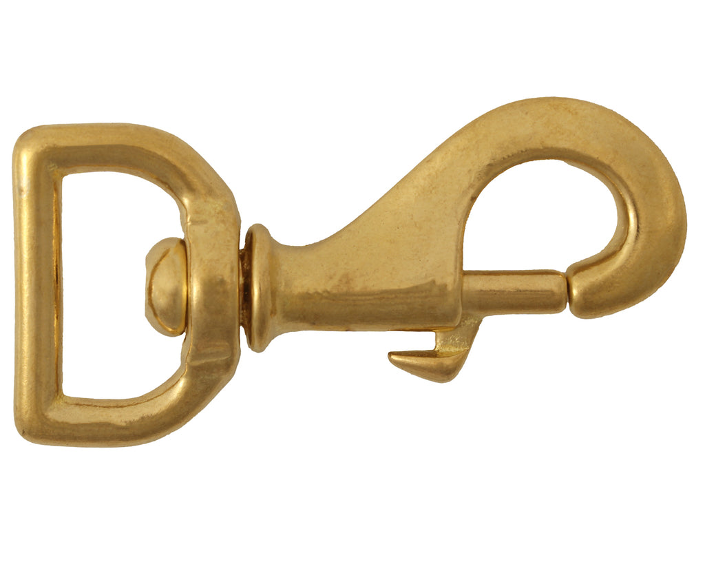 Brass Flat Swivel Eye Snaphooks