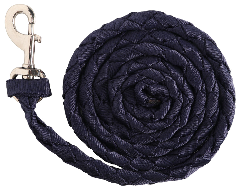 Horsemaster Hand-Braided Poly Lead - Navy