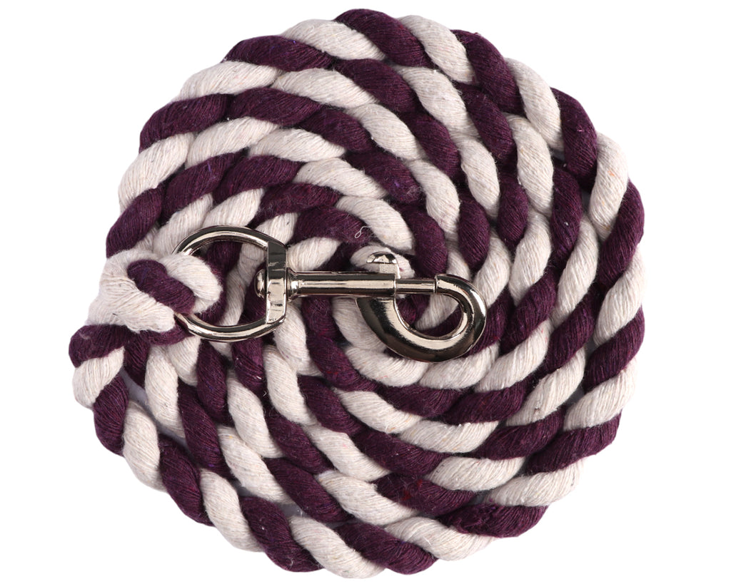 STC 3/4" Cotton Lead Rope Assorted Colours - 8'