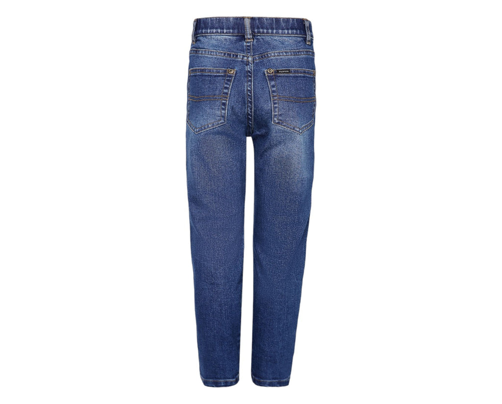 Ritemate Kids Stretch Denim Jeans with rivet and bar tracks for extra strength and quality YKK zipper making these jeans suitable for the most adventurous children!