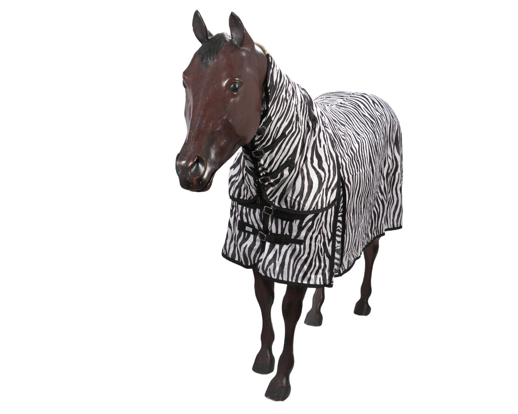 Kool Master Fly Mesh Horse Rug Combo - Zebra Print