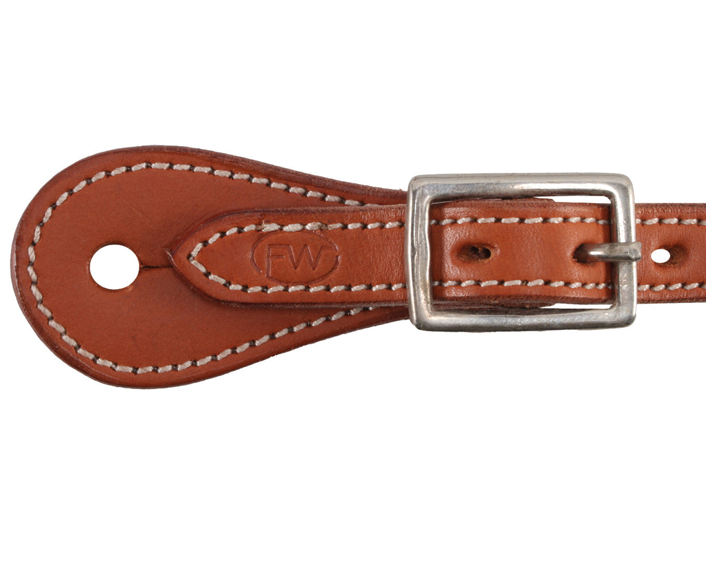 Fort Worth Western Spur Straps - Chestnut Leather