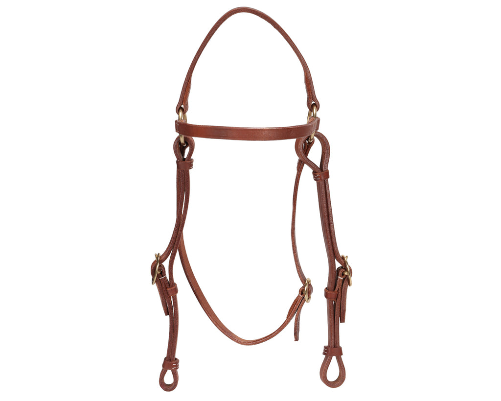 Fort Worth 5/8" Barcoo Bridle Head made from Harness Leather