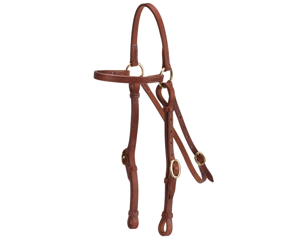 Fort Worth 5/8" Barcoo Bridle Head made from Harness Leather