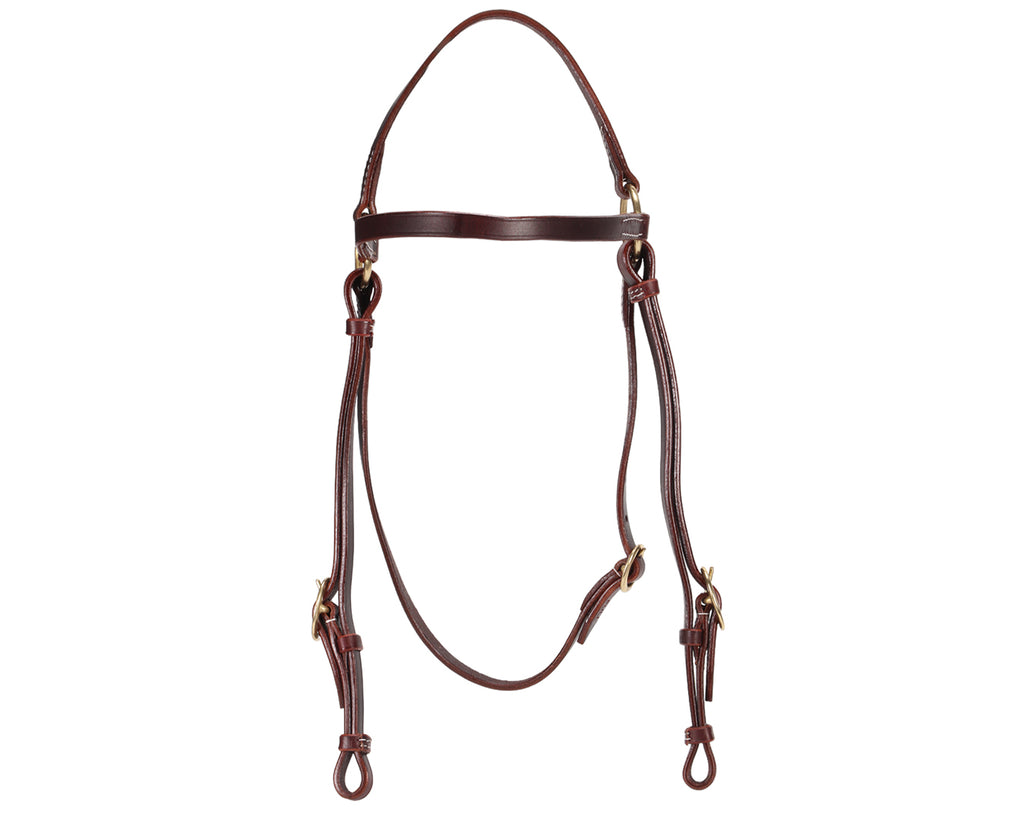 Fort Worth 5/8" Barcoo Bridle Head made from Latigo Leather