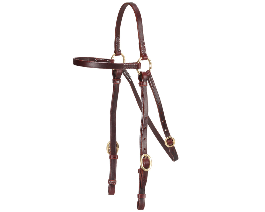 Fort Worth 5/8" Barcoo Bridle Head made from Latigo Leather