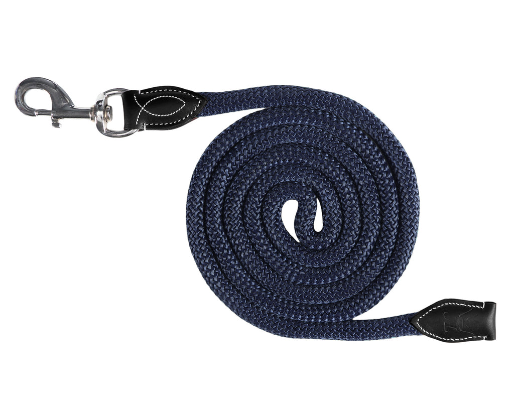 Rope & Leather Lead- Navy and Black