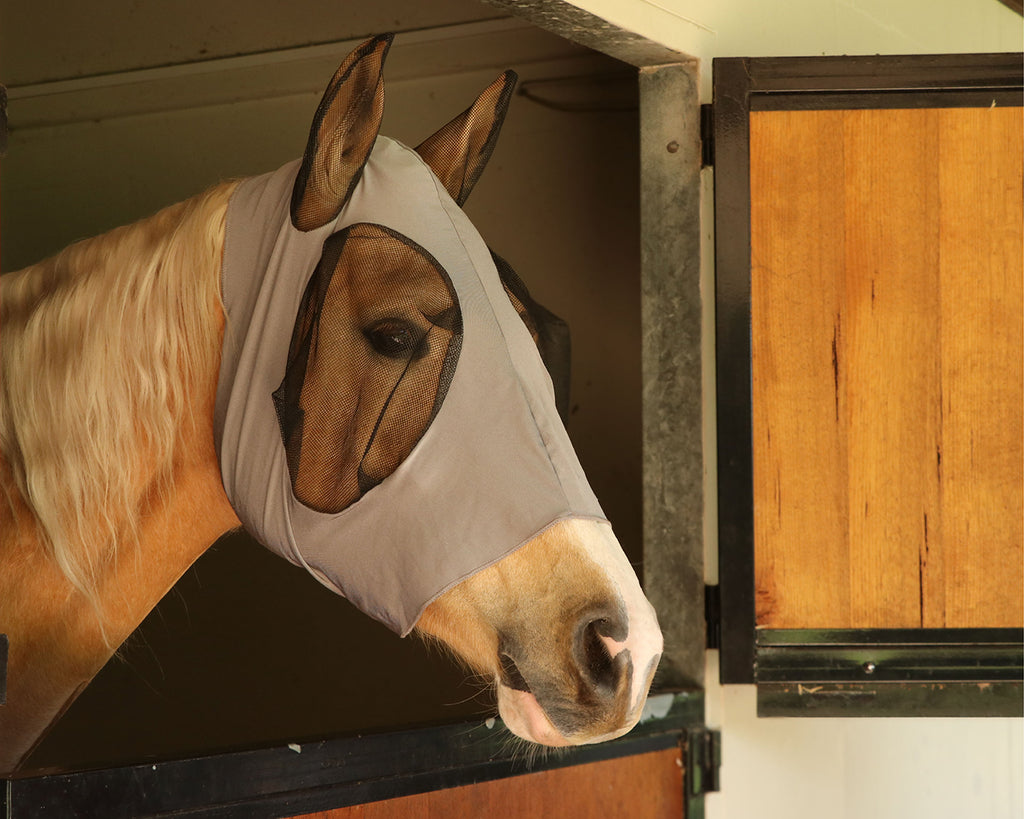 Conrad Lycra Fly Mask with Ears - Charcoal