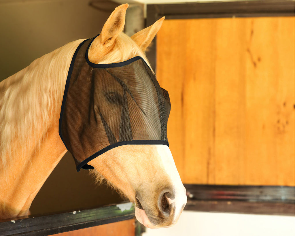 Horsemaster Black Mesh Fly Mask