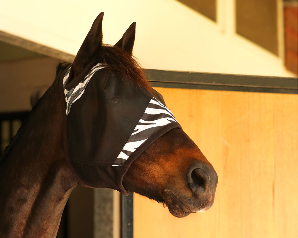 Bobby Fly Mask with Ears - Zebra Print